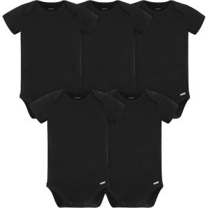 imageGerber babyboys 5 Pack Onesies Multipacks Bundle Interlock 180 GsmBlack