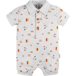 imageGerber babyboys Cotton Polo RomperBarbeque