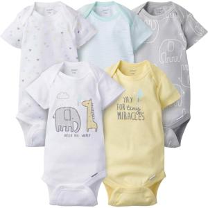 imageGerber babygirls 5pack Short Sleeve Variety Onesies BodysuitsElephant Dream