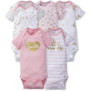 imageGerber babygirls 5pack Short Sleeve Variety Onesies BodysuitsPrincess Arrival