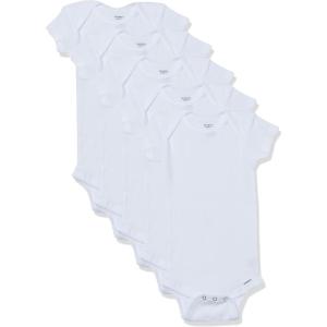 imageGerber babygirls 5pack Short Sleeve Variety Onesies BodysuitsShort Sleeve White