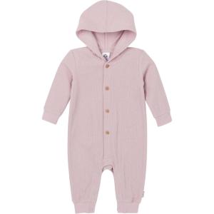 imageGerber babygirls Baby Boys Hooded RomperMauve