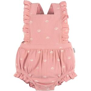 imageGerber babygirls Sleeveless Ruffle RomperSeashell