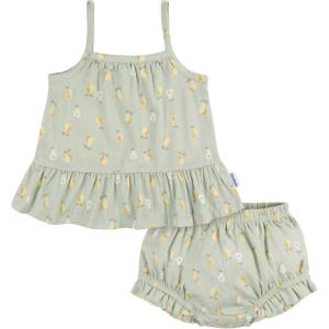 imageGerber babygirls Sleeveless Tunic Top and Diaper Cover SetPears