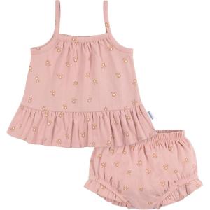 imageGerber babygirls Sleeveless Tunic Top and Diaper Cover SetPoppies