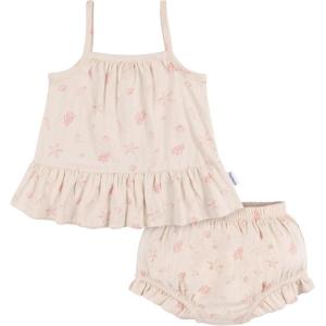 imageGerber babygirls Sleeveless Tunic Top and Diaper Cover SetSeashells