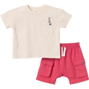 imageModern Moments by Gerber Baby Boys 2piece Top ampamp Cargo Short SetBeige