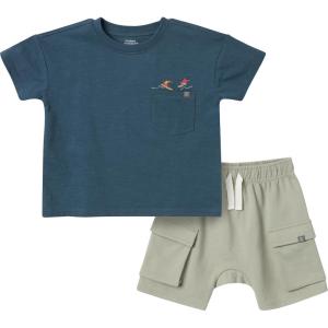 imageModern Moments by Gerber Baby Boys 2piece Top ampamp Cargo Short SetDark Blue
