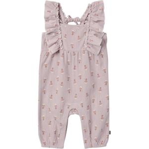 imageModern Moments by Gerber Baby Girls Ruffles Long Leg RomperLight Lilac Stamp Fleur