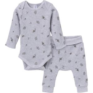 imageModern Moments by Gerber Baby Long Sleeve Bodysuit and Pant SetArcon Grey Heather