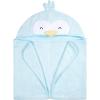 imageGerber Baby 4 Piece Animal Character Hooded Towel and Washcloth Set Grey Elephant One SizeBlue Penguin