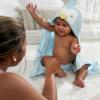 imageGerber Baby 4 Piece Animal Character Hooded Towel and Washcloth Set Grey Elephant One SizeBlue Penguin