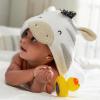 imageGerber Baby 4 Piece Animal Character Hooded Towel and Washcloth Set Grey Elephant One SizeGrey Zebra