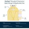imageGerber Baby 4 Piece Animal Character Hooded Towel and Washcloth Set Grey Elephant One SizeYellow Giraffe