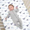 imageGerber Baby Unisex 2Pack Knit Crib Sheet Animal Geo Girl One SizeCoastal Calm