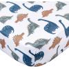imageGerber Baby Unisex 2Pack Knit Crib Sheet Animal Geo Girl One SizeDino Time