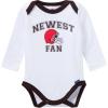 imageGerber NFL Baby Boys 3piece Onesie Bodysuit Active Pant and Cap SetBrowns