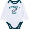 imageGerber NFL Baby Boys 3piece Onesie Bodysuit Active Pant and Cap SetEagles