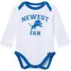 imageGerber NFL Baby Boys 3piece Onesie Bodysuit Active Pant and Cap SetLions