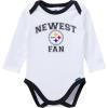 imageGerber NFL Baby Boys 3piece Onesie Bodysuit Active Pant and Cap SetSteelers