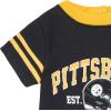 imageGerber NFL Unisex Baby Nfl Team Short Sleeve RomperSteelers
