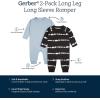 imageGerber babyboys 2pack Long Leg RomperBaby and Toddler TShirt SetDark Grey and Blue