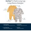 imageGerber babyboys 2pack Long Leg RomperBaby and Toddler TShirt SetGrey and Yellow