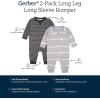 imageGerber babyboys 2pack Long Leg RomperBaby and Toddler TShirt SetHeather and Dark Grey