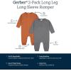 imageGerber babyboys 2pack Long Leg RomperBaby and Toddler TShirt SetHeather and Rust