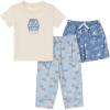 imageGerber Baby Boys 3Piece Pajama Set Polyester Jersey Top Pants  ShortsBear