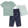imageGerber Baby Boys 3Piece Pajama Set Polyester Jersey Top Pants  ShortsRock  Roll