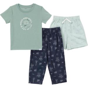 imageGerber Baby Boys 3Piece Pajama Set Polyester Jersey Top Pants  ShortsRock  Roll