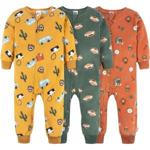 imageGerber Baby Boys Flame Resistant Fleece Footless Pajamas 3PackCamping