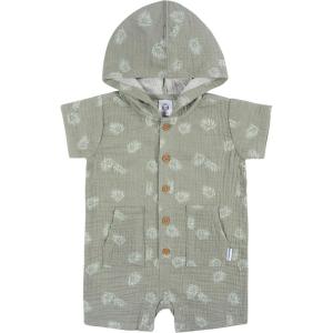 imageGerber babyboys Hooded Cotton RomperPalms