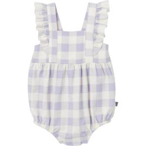 imageModern Moments by Gerber Baby Girls Sleeveless French Terry RomperPurple Gingham
