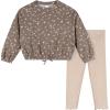 imageGerber babygirls 2piece Long Sleeve Top and Legging SetBrown Daisies