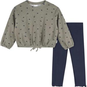 imageGerber babygirls 2piece Long Sleeve Top and Legging SetGreen Floral