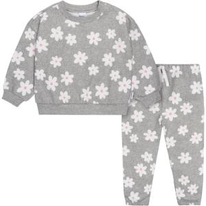 imageGerber Baby Girls 2piece Fleece Sweatshirt and Jogger SetBig Daisies