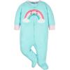imageGerber Baby Girls 4 Pack Sleep N Play FootieCloudy
