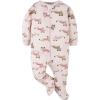 imageGerber Baby Girls 4 Pack Sleep N Play FootieLeopard Pink