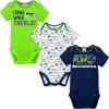 imageGerber NFL Unisex Baby Nfl Team 3 Pack Short Sleeve Onesie BodysuitTeam Color