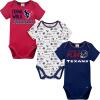 imageGerber NFL Unisex Baby Nfl Team 3 Pack Short Sleeve Onesie BodysuitTeam Color