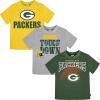 imageGerber Unisex Baby NFL 3 Pack Short Sleeve Team Fan Tee ShirtTeam Color
