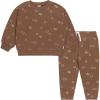 imageGerber Baby ampamp Toddler Boys 2Piece Fleece Sweatshirt and Jogger SetBrown Horseshoe