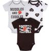 imageGerber Girls NFL 3Pack Onesie BodysuitBrowns