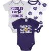 imageGerber NFL Baby Girls Nfl 3pack Onesie BodysuitVikings