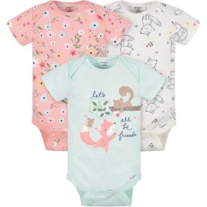 imageGerber Baby 5Pack Variety Onesies Bodysuits3 Pack Lets All Be Friends