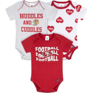 imageGerber NFL Baby Girls Nfl 3pack Onesie Bodysuit49ers