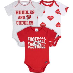 imageGerber NFL Baby Girls Nfl 3pack Onesie BodysuitChiefs