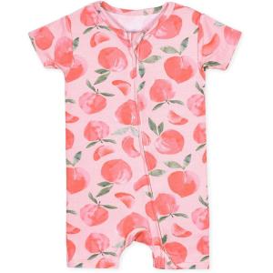 imageGerber Unisex Baby Buttery Soft Short Sleeve Romper with Viscose Made from EucalyptusJust Peachy